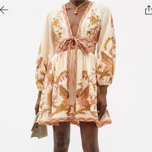 Zimmermann Cassia bow-embellished floral-print mini dress 00